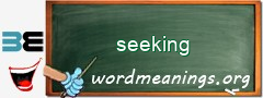 WordMeaning blackboard for seeking